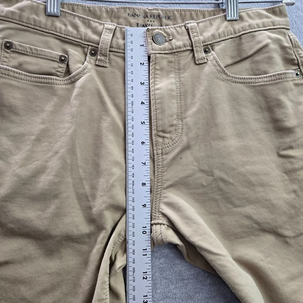 Banana Republic Men Jeans 30x32 Beige‎ Travel Denim Athletic Fit Pockets (30x29)